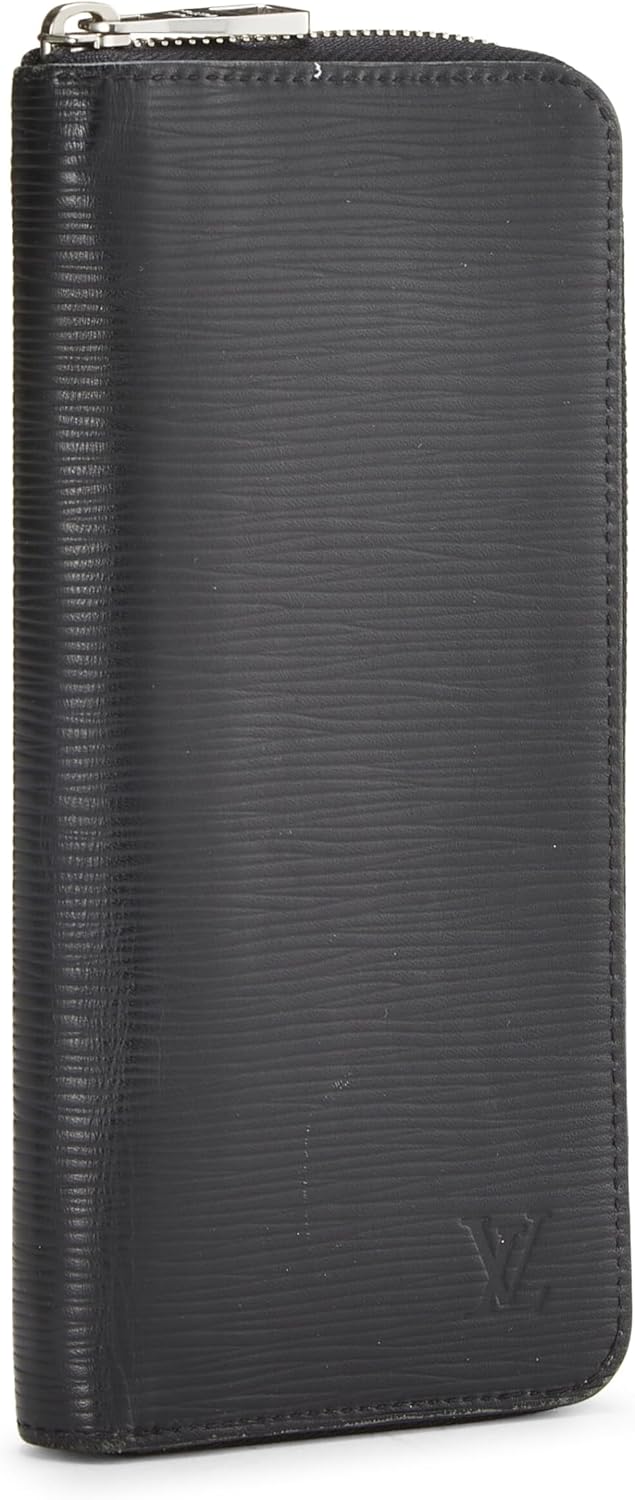 Louis Vuitton Pre-Loved Black Epi Zippy Vertical Wallet, Black