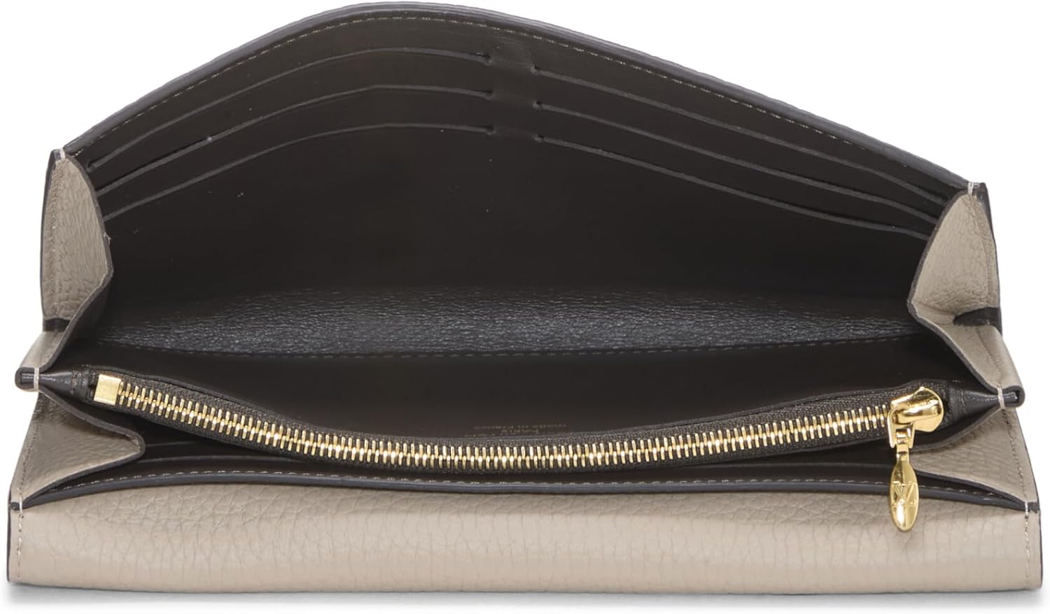 Louis Vuitton Pre-Loved Beige Taurillon Leather Capucines Wallet, Beige