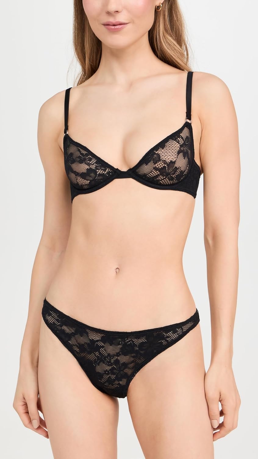 Fleur du Mal Women's Le Stretch Lace Demi Bra