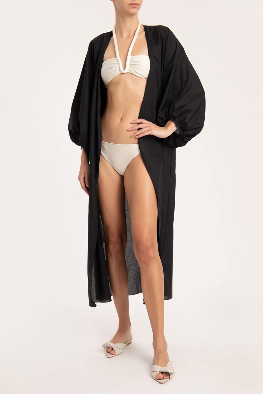 ADRIANA DEGREAS Solid Halterneck Frilled Bikini