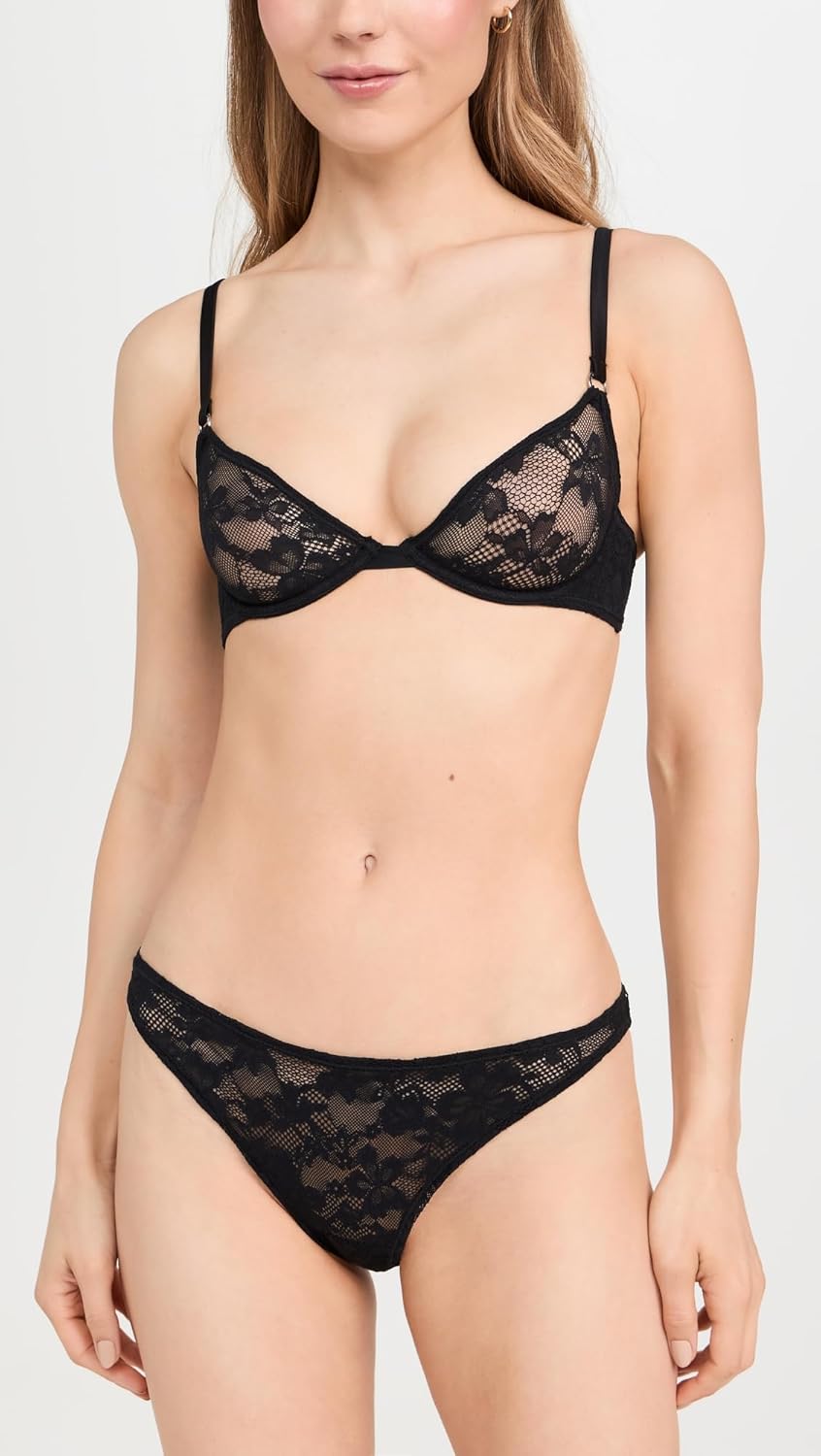 Fleur du Mal Women's Le Stretch Lace Cheeky Panties