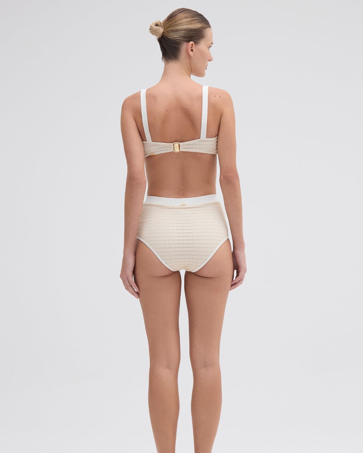 PatBO Metallic High Waist Bikini Bottom