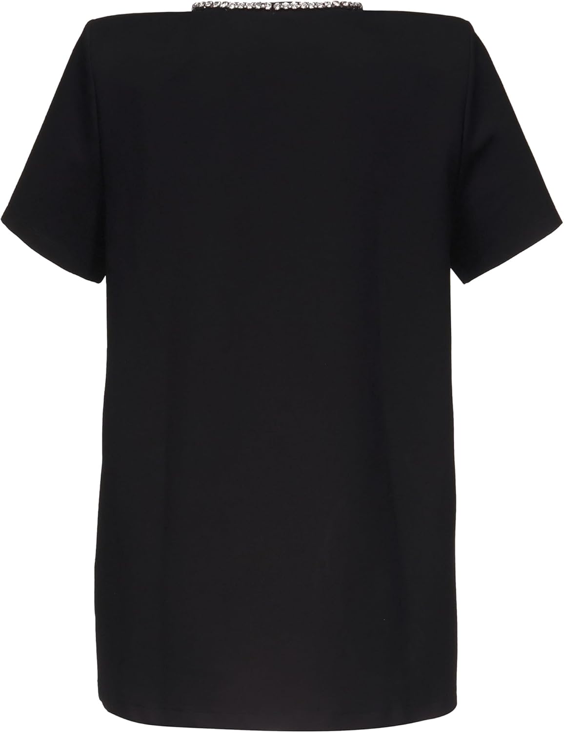 AREA Crystal Bow V-Neck T-Shirt Dress