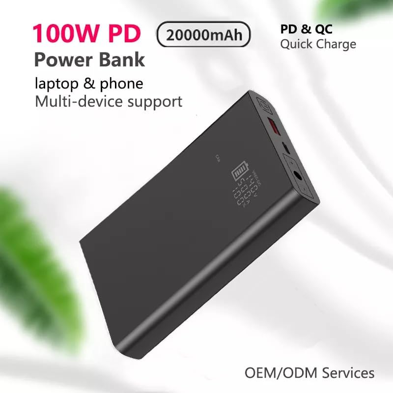 PWEITE 20,000mAh Portable Laptop Power Bank Charger Battery Pack with Multiple Outputs and USB C PD3.0 - Ideal for Laptop, Tablet, Phone