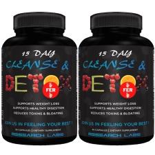 Research Labs 15 Day Colon Cleanse Detox Weight Loss Constipation Relief
