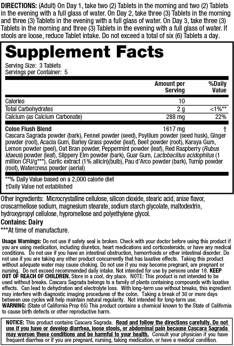 NATURE'S SECRET COLON FLUSH