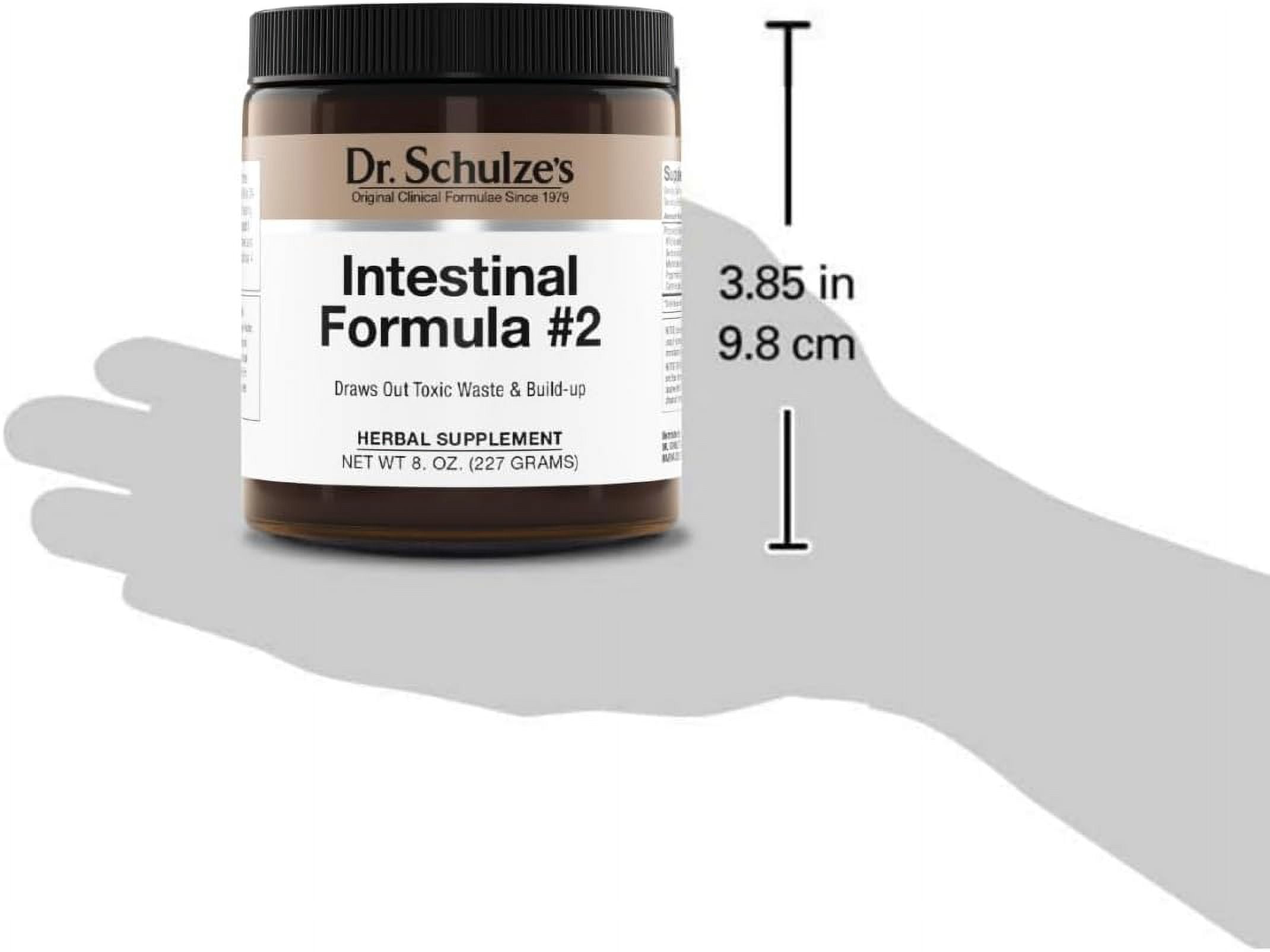 Dr Schulze's Intestinal Formula #2 Colon Cleanse Detox Herbal Supplement 8 oz Jar - Remove Toxins Poisons