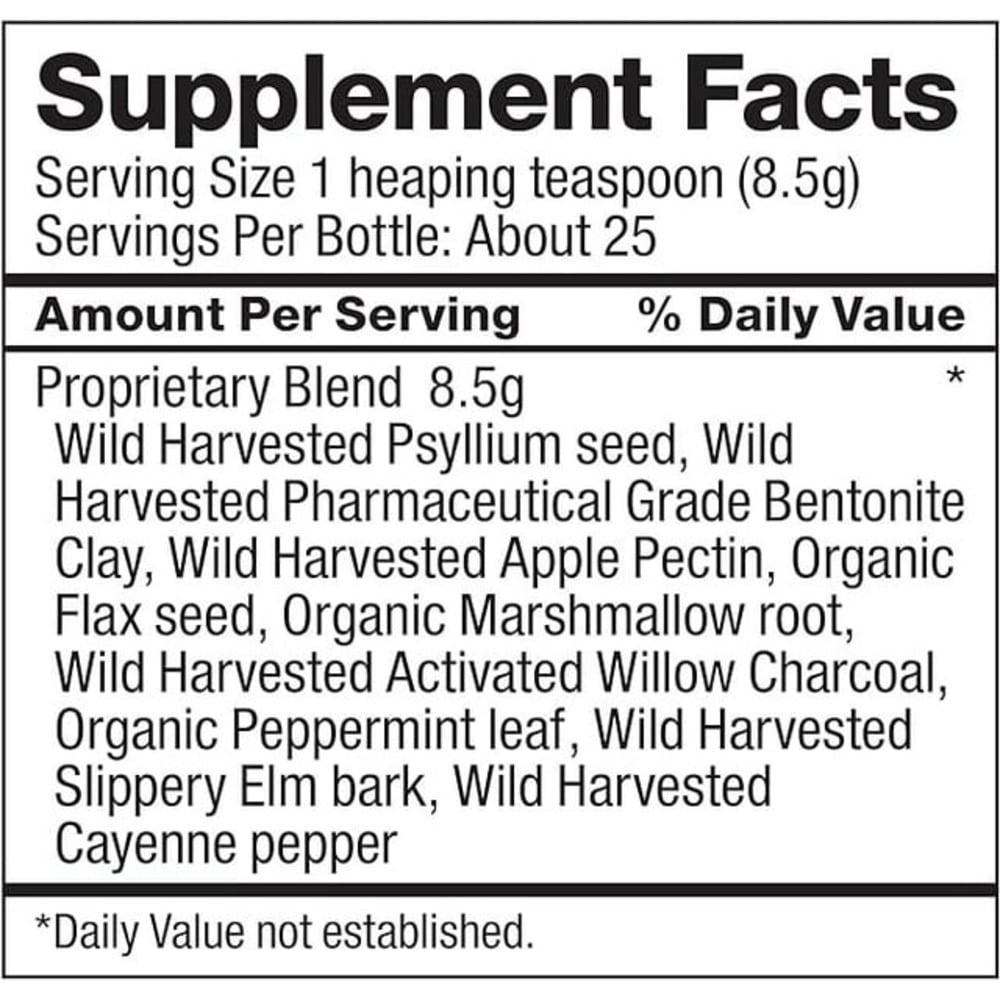 Dr Schulze's Intestinal Formula #2 Colon Cleanse Detox Herbal Supplement 8 oz Jar - Remove Toxins Poisons