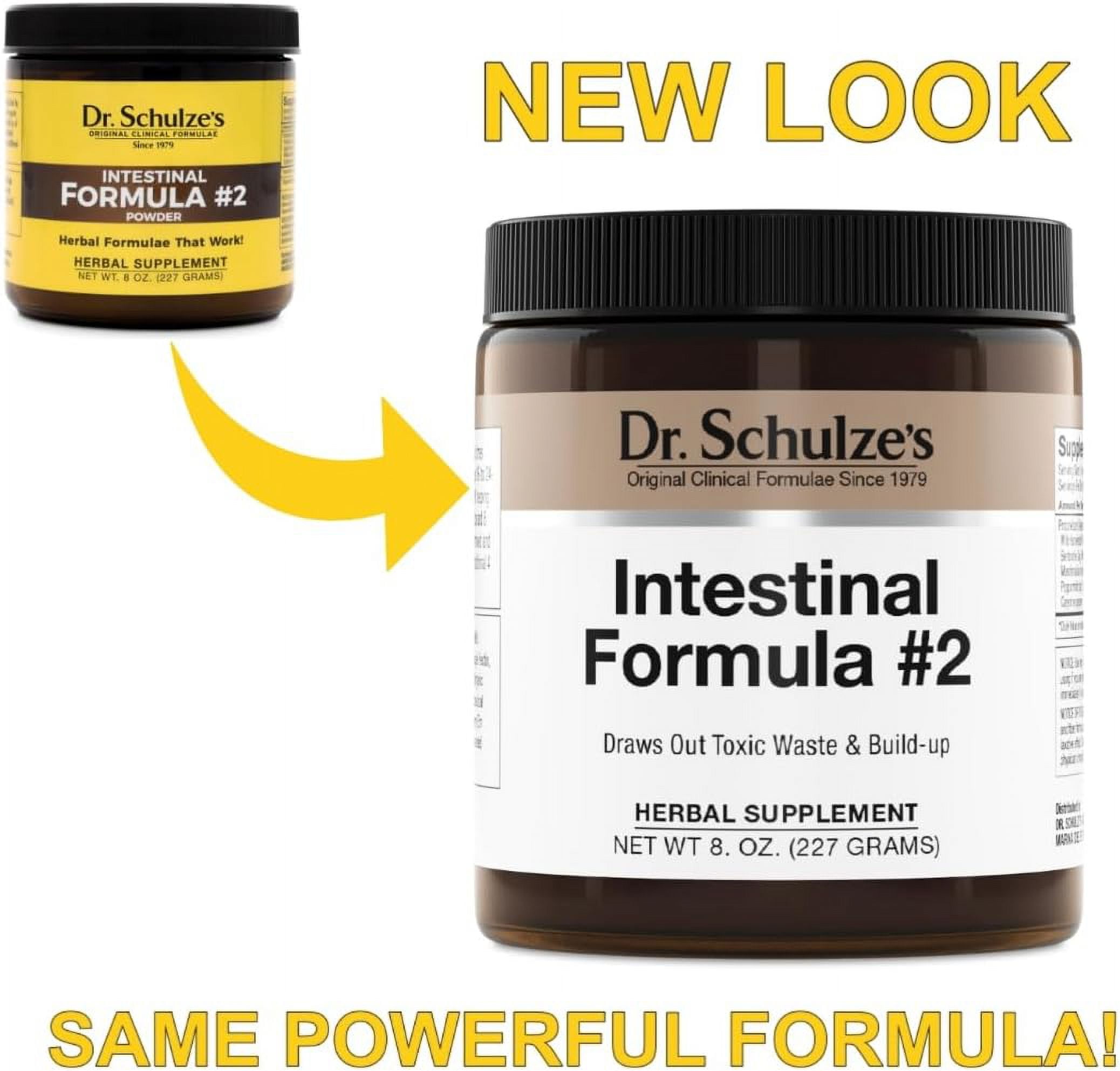 Dr Schulze's Intestinal Formula #2 Colon Cleanse Detox Herbal Supplement 8 oz Jar - Remove Toxins Poisons