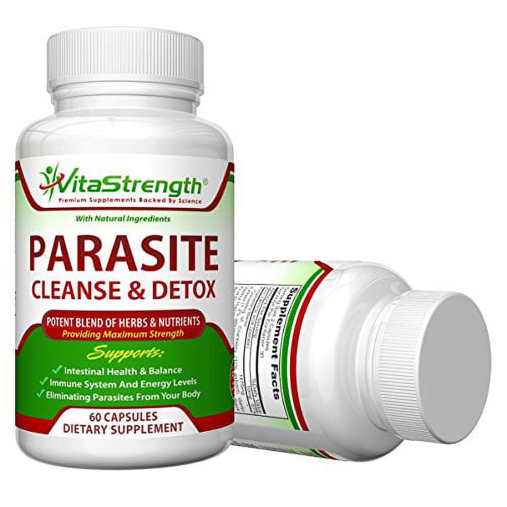 VITASTRENGTH INTESTINE DETOX SUPPLEMENT WITH BLACK WALNUT WORMWOOD - ELIMINATE PARASITES PINWORMS INTESTINAL WORMS