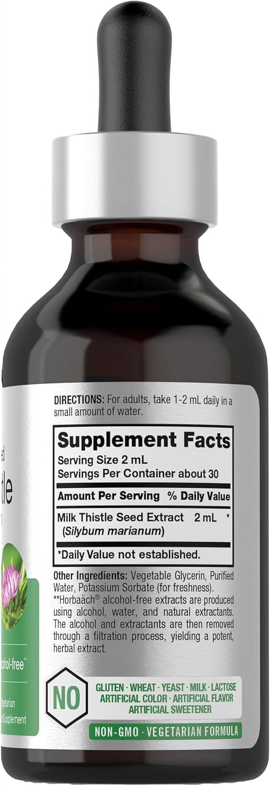 Horbaach Milk Thistle Extract 2 oz Vegetarian Alcohol