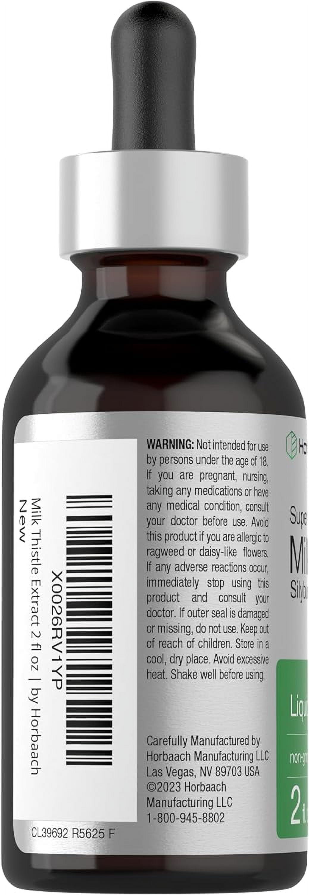 Horbaach Milk Thistle Extract 2 oz Vegetarian Alcohol