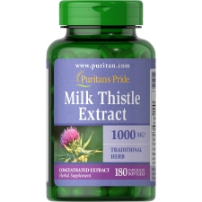 Puritan's Pride Milk Thistle 4:1 Extract 1000mg Softgels 180ct (360 Total)