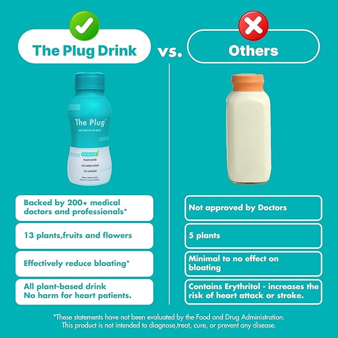 The Plug Liver Cleanse Detox Repair Drink Plant Based Herbal Electrolyte Liver Support Health Bloating Relief Restore Antioxidants Minerals Liver Complex Energy Drink 24-Pack