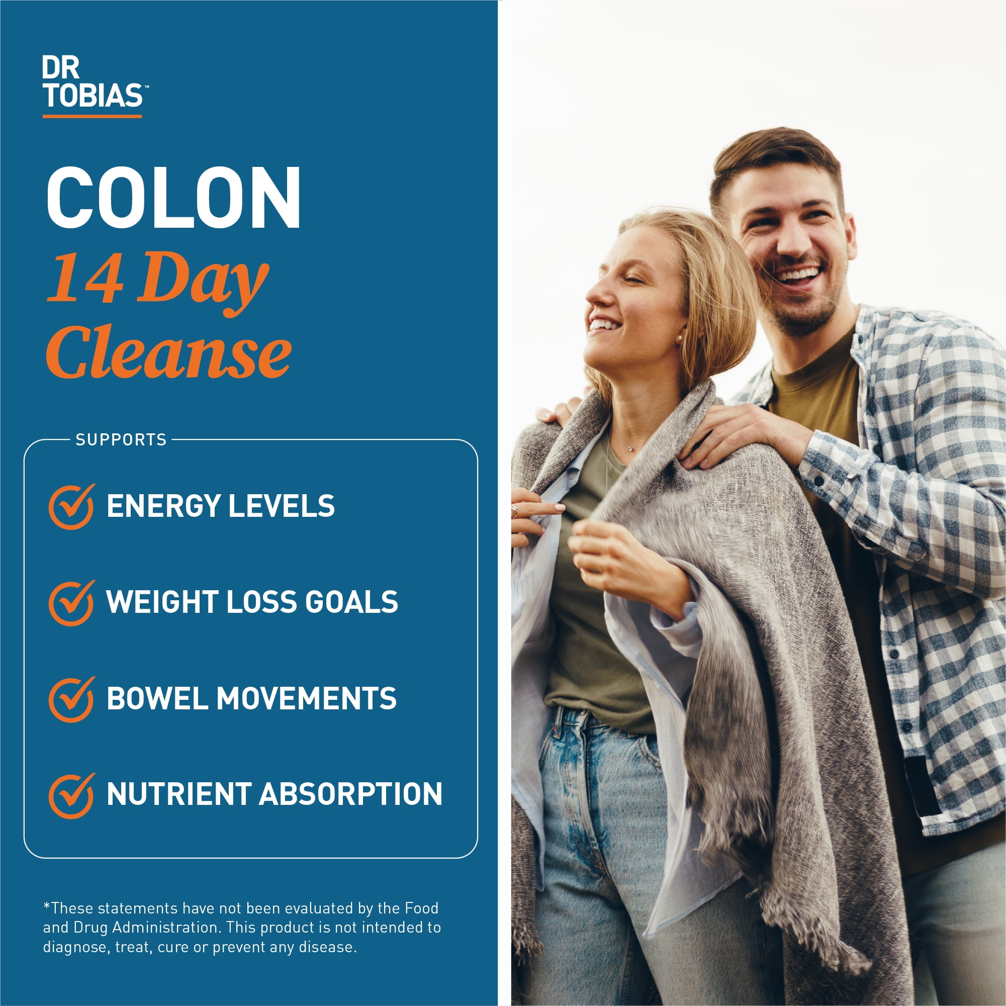 DR TOBIAS COLON 14 DAY CLEANSE GUT CLEANSE DETOX NON-GMO 28 CAPSULES 1-2 DAILY
