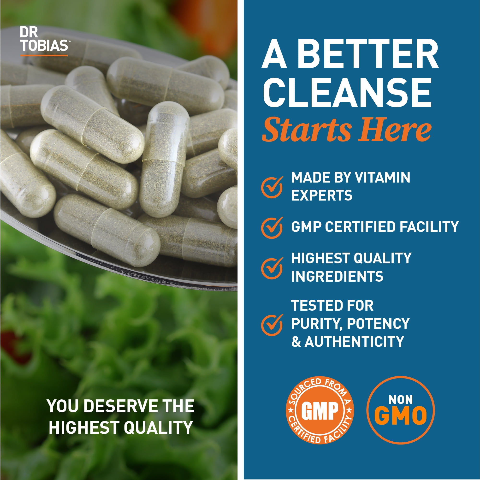 DR TOBIAS COLON 14 DAY CLEANSE GUT CLEANSE DETOX NON-GMO 28 CAPSULES 1-2 DAILY