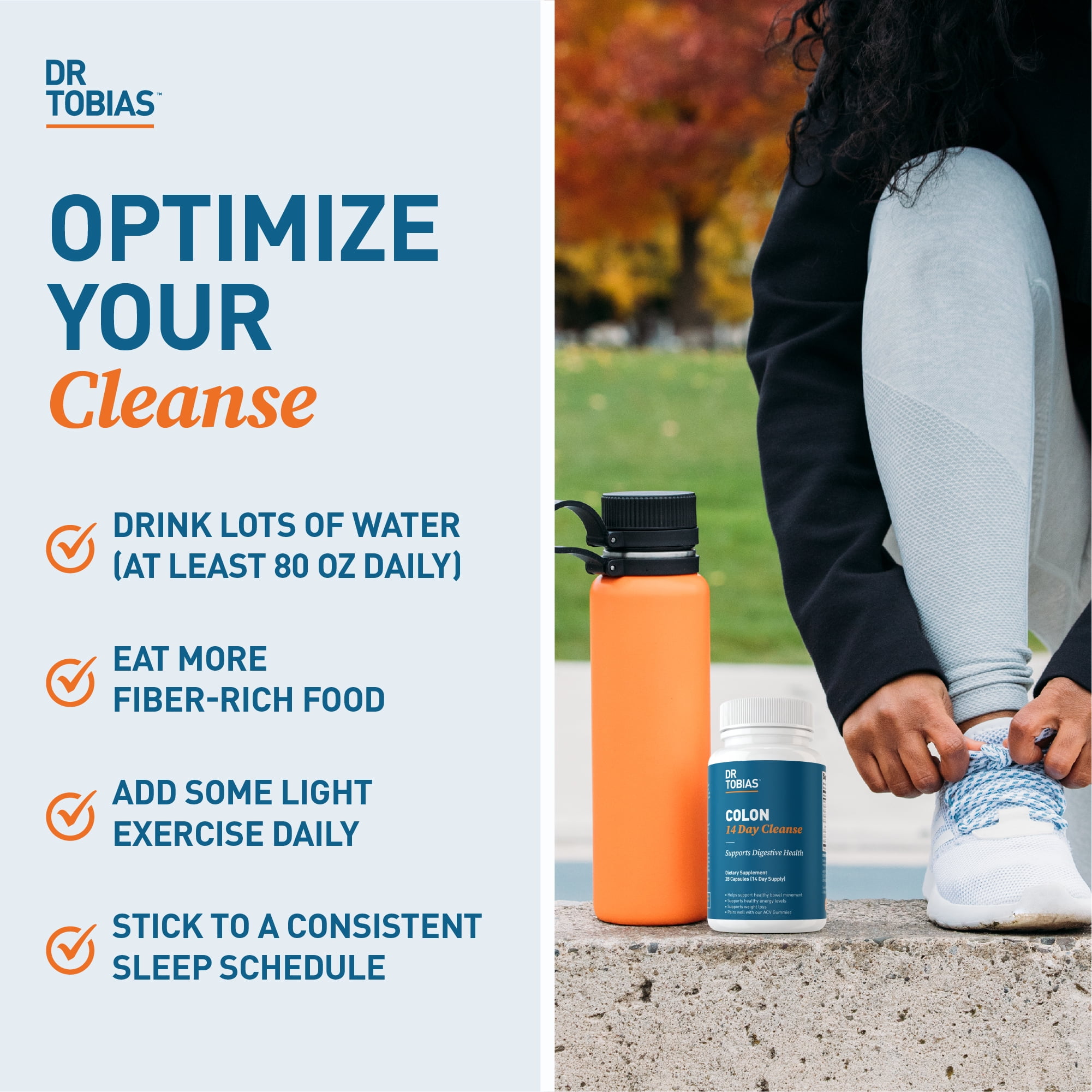 DR TOBIAS COLON 14 DAY CLEANSE GUT CLEANSE DETOX NON-GMO 28 CAPSULES 1-2 DAILY