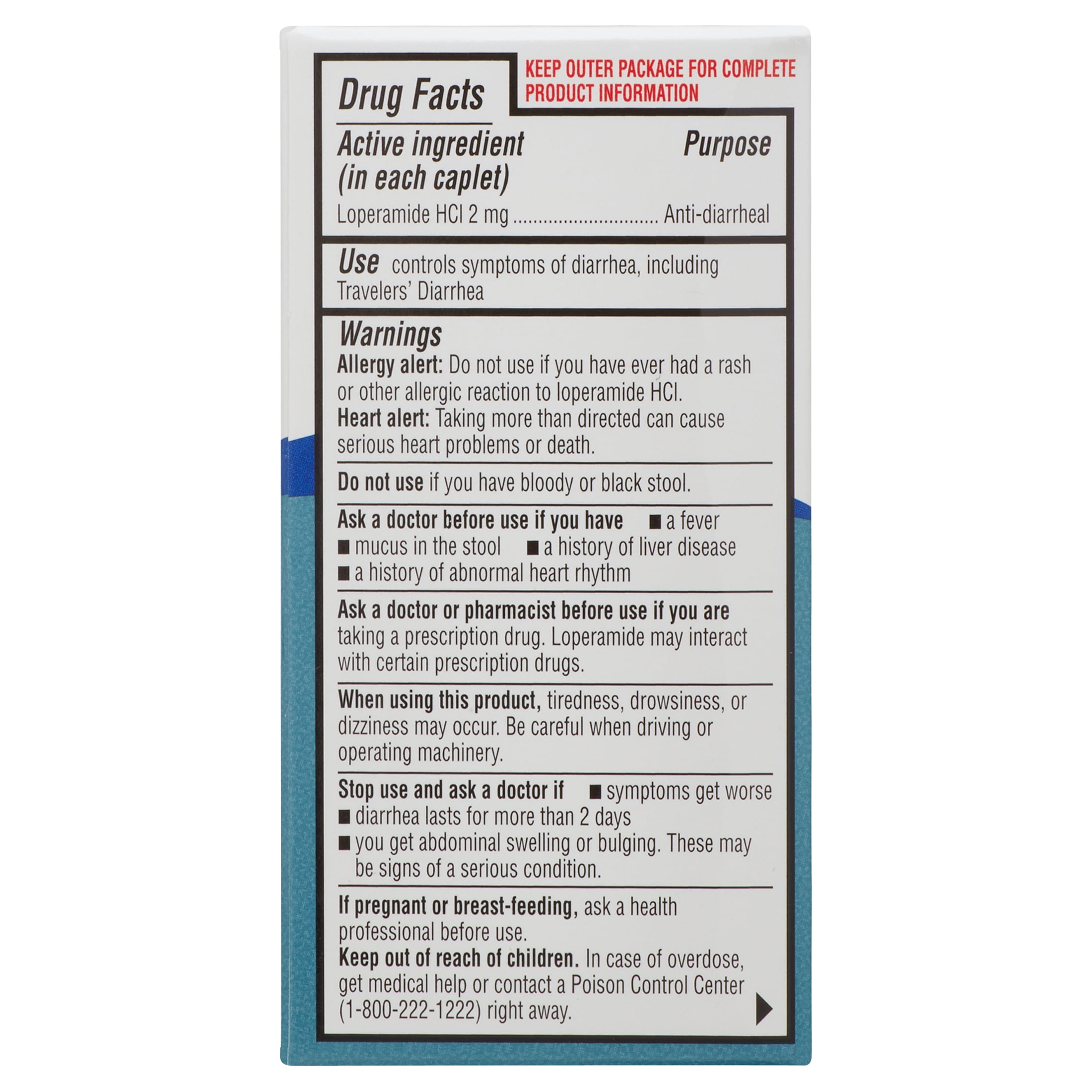 Equate Loperamide Tablets 2 mg 24 Count for Diarrhea Treatment
