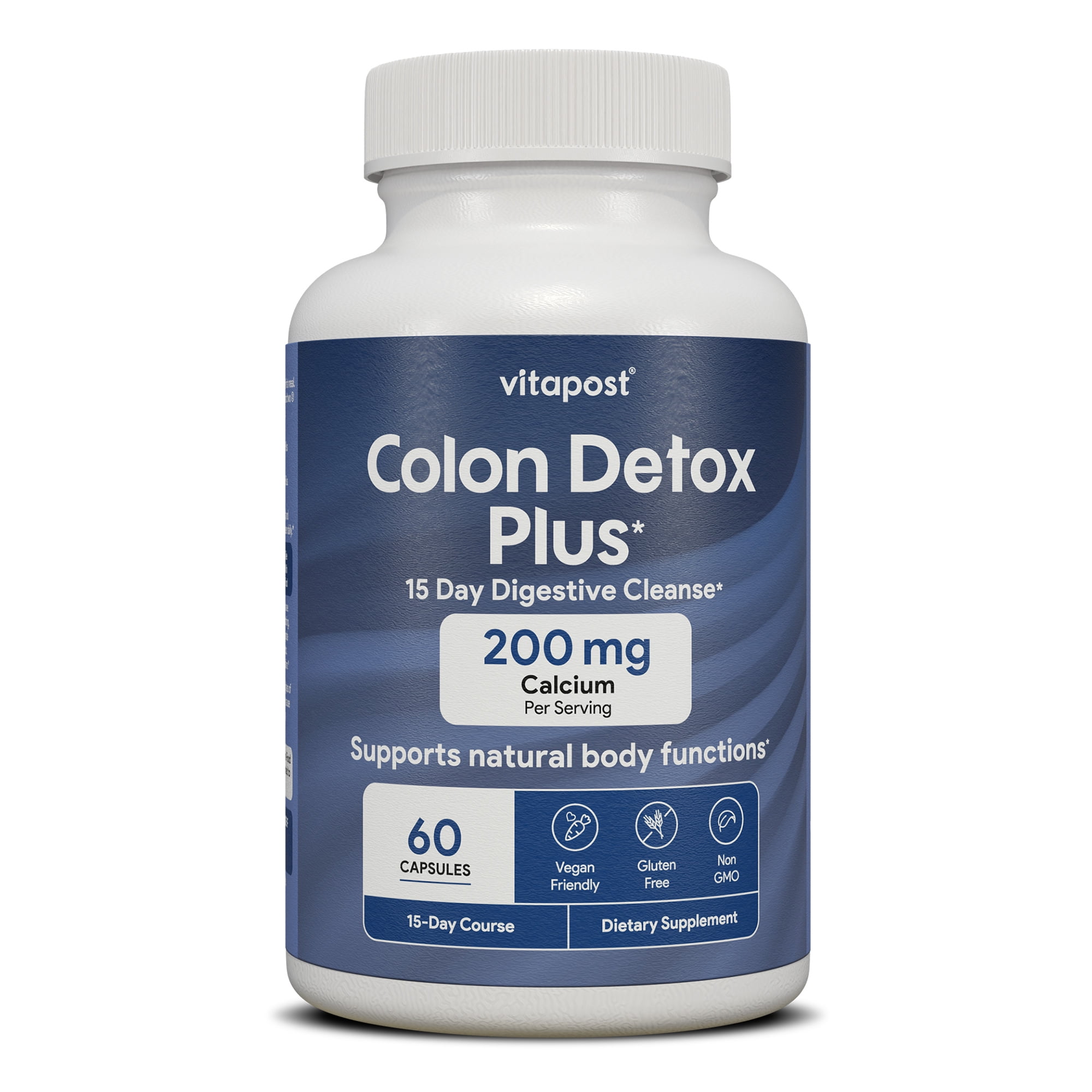 VitaPost Colon Detox Plus 15 Day Digestive Cleanse Supplement 60 Capsules
