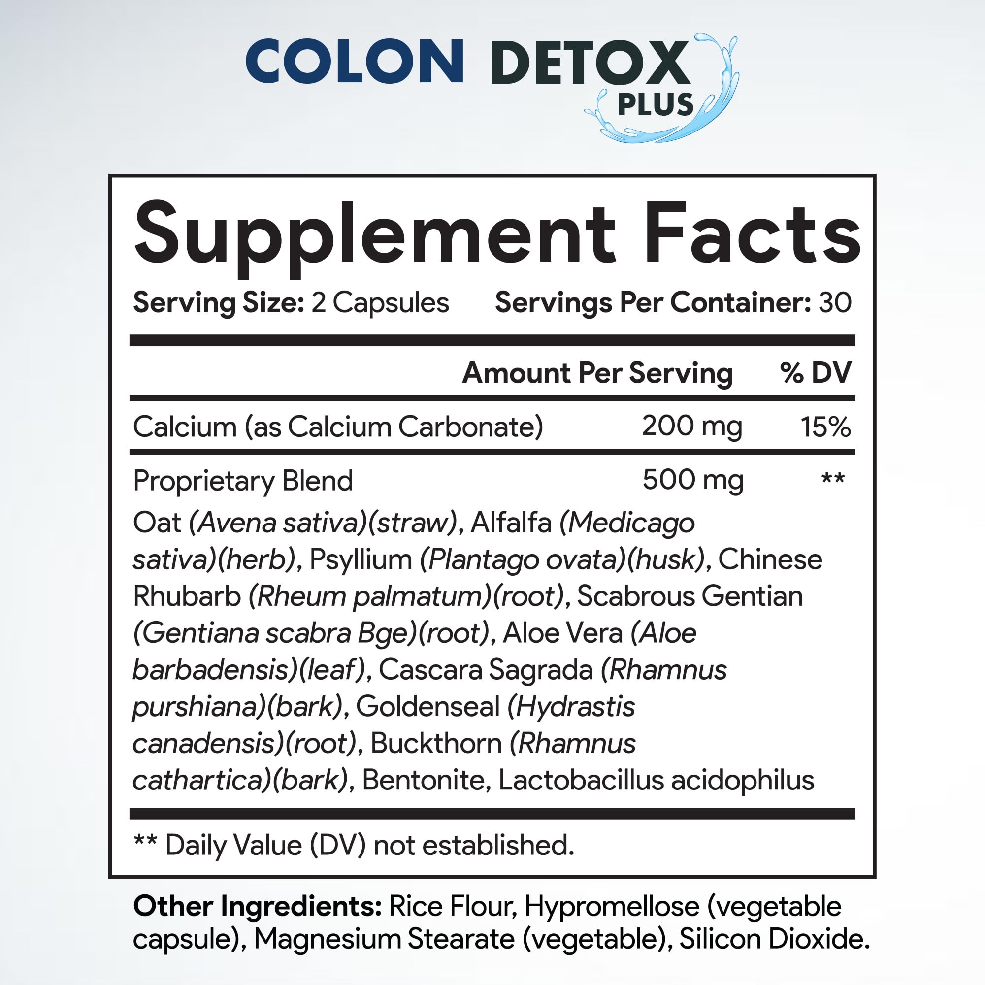 VitaPost Colon Detox Plus 15 Day Digestive Cleanse Supplement 60 Capsules