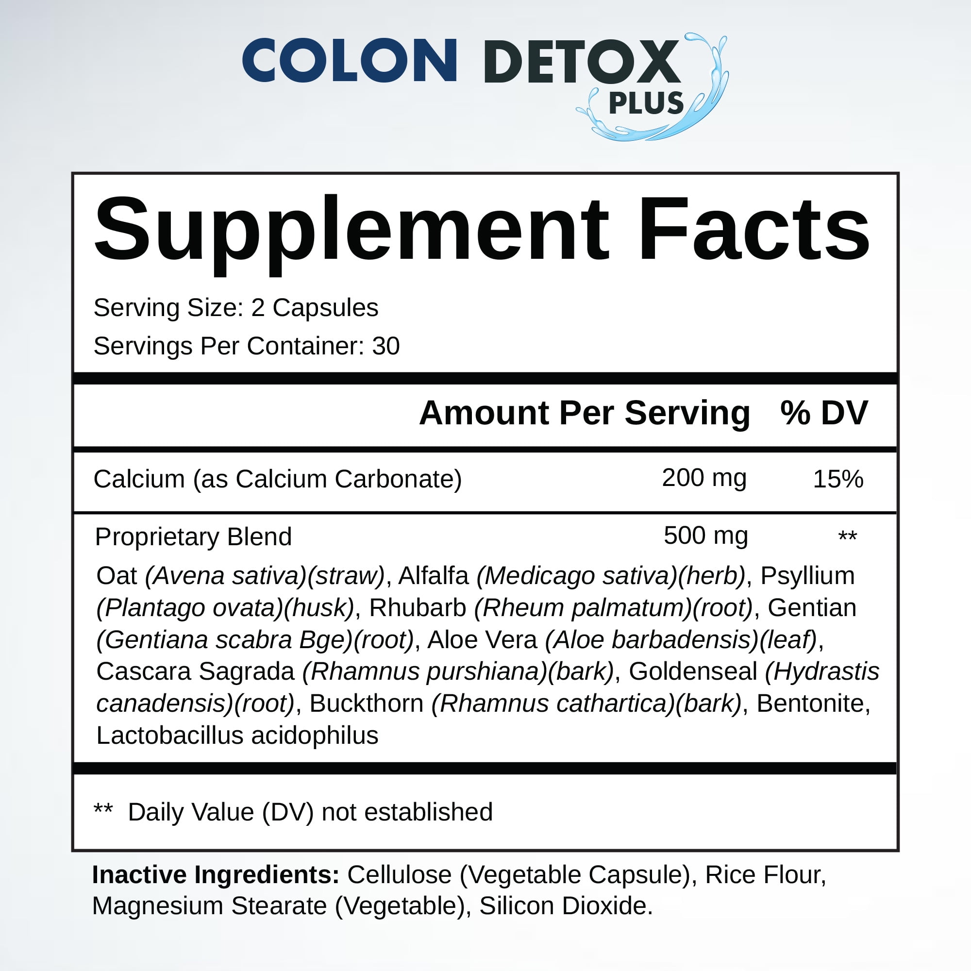 VitaPost Colon Detox Plus 15 Day Digestive Cleanse Supplement 60 Capsules