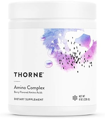 Thorne Amino Complex: EAA BCAA Powder Pre Post-Workout Lean Muscle Energy NSF Certified Sport - 30 Servings - 8.0 Oz - Berry Flavor.