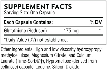 THORNE GLUTATHIONE SR SUSTAINED RELEASE ANTIOXIDANT SUPPORT 60 CAPSULES