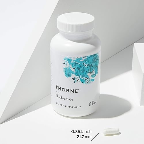 THORNE Niacinamide 500mg Niacin Non-Flushing Vitamin B3 Joint Skin Health Restful Sleep Gluten-Free 180 Capsules