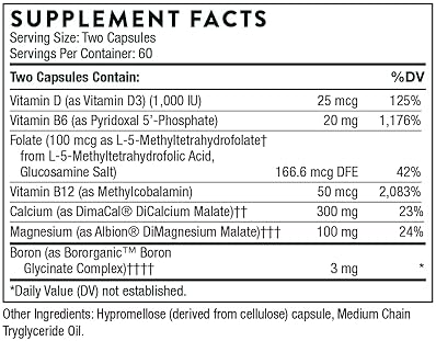 Thorne Advanced Bone Support Bone Health Supplement 120 Capsules