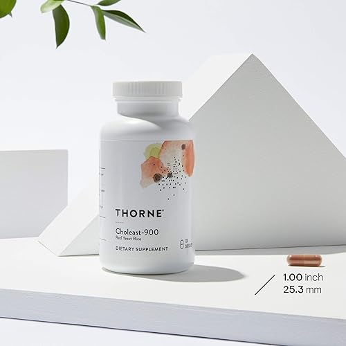THORNE CHOLEAST 900MG RED YEAST RICE EXTRACT GLUTEN FREE SUPPLEMENT SUPPORTS HEALTHY CHOLESTEROL LEVELS HEART BLOOD PRESSURE 120 CAPSULES