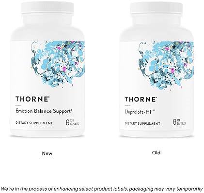 THORNE Emotion Balance Support Botanical Supplement for Positivity and Stress Management 120 Capsules