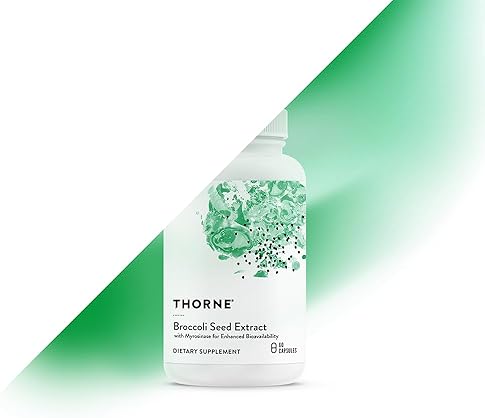 THORNE Broccoli Seed Extract for Antioxidant Support Sulforaphane Glucosinolate SGS 60 Capsules