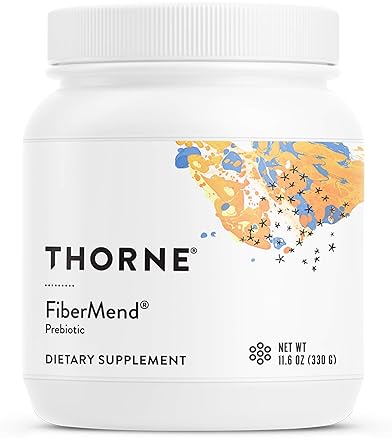THORNE FIBERMEND PREBIOTIC FIBER POWDER FOR REGULARITY AND BALANCED GUT FLORA 11.6 OZ