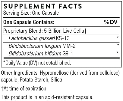 THORNE FLORAMEND PRIME PROBIOTIC SHELF STABLE STOMACH ACID RESISTANT BLEND 30 CAPSULES