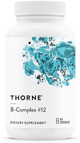 THORNE B-Complex 12 Vitamin B Complex Active B12 Folate 60 Capsules