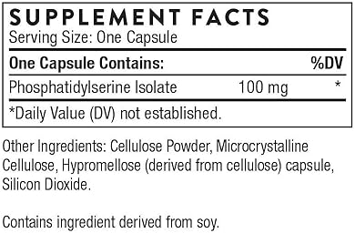 THORNE Phosphatidylserine Iso-Phos Cortisol Brain Function Support 60 Capsules