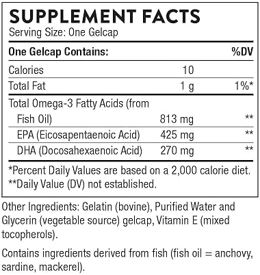THORNE SUPER EPA OMEGA-3 FATTY ACIDS SUPPLEMENT BRAIN CARDIOVASCULAR JOINTS SKIN GLUTEN DAIRY SOY-FREE 90 GELCAPS