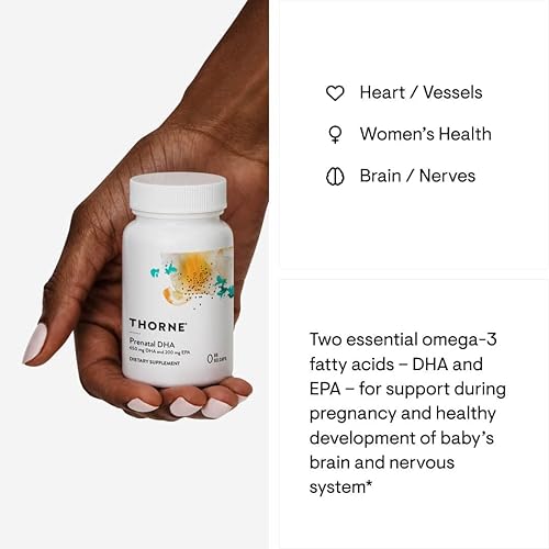 THORNE PRENATAL DHA 650MG EPA SUPPORTS BABY BRAIN NERVOUS SYSTEM DEVELOPMENT PREGNANCY NURSING 60 CAPSULES