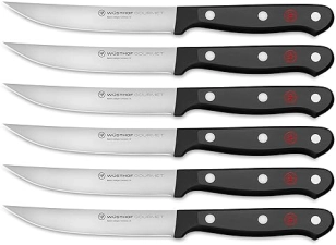WÜSTHOF Gourmet 6 Piece Steak Knife Set Black