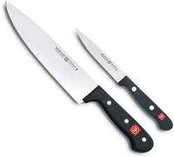 Wusthof Gourmet 2 Piece Chefs Knife Set Black