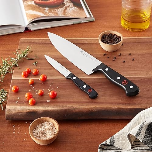 Wusthof Gourmet 2 Piece Chefs Knife Set Black