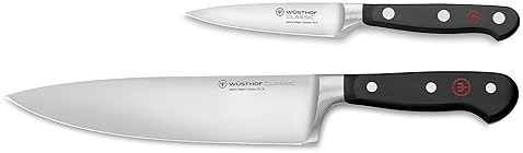 Wusthof Classic 2 Piece Chefs Knife Set Black