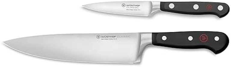 Wusthof Classic 2 Piece Chefs Knife Set Black