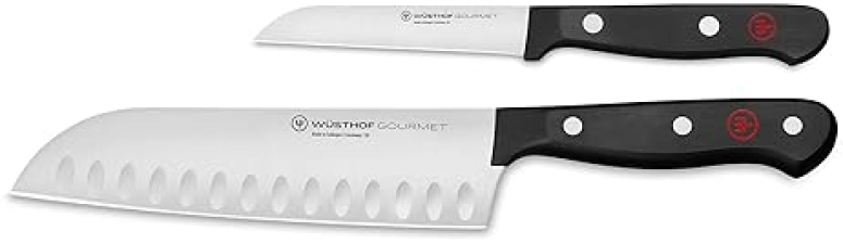 Wusthof Gourmet 2 Piece Asian Chefs Knife Set Black