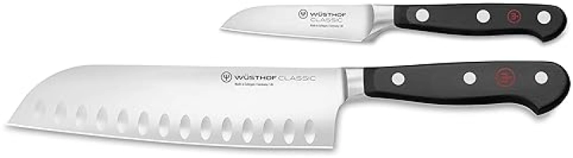 Wusthof Classic 2 Piece Asian Knife Set Black Color
