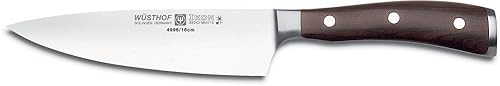 Wusthof Ikon Blackwood 6 Inch Chefs Knife Brown Handle