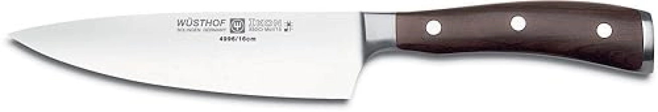 Wusthof Ikon Blackwood 6 Inch Chefs Knife Brown Handle