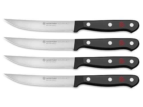 Wusthof Gourmet 4 Piece Steak Knife Set Black