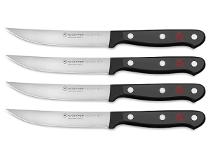 Wusthof Gourmet 4 Piece Steak Knife Set Black