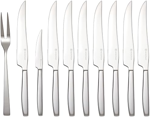 Wusthof 10 Piece Stainless Steak Carving Knife Set Olivewood